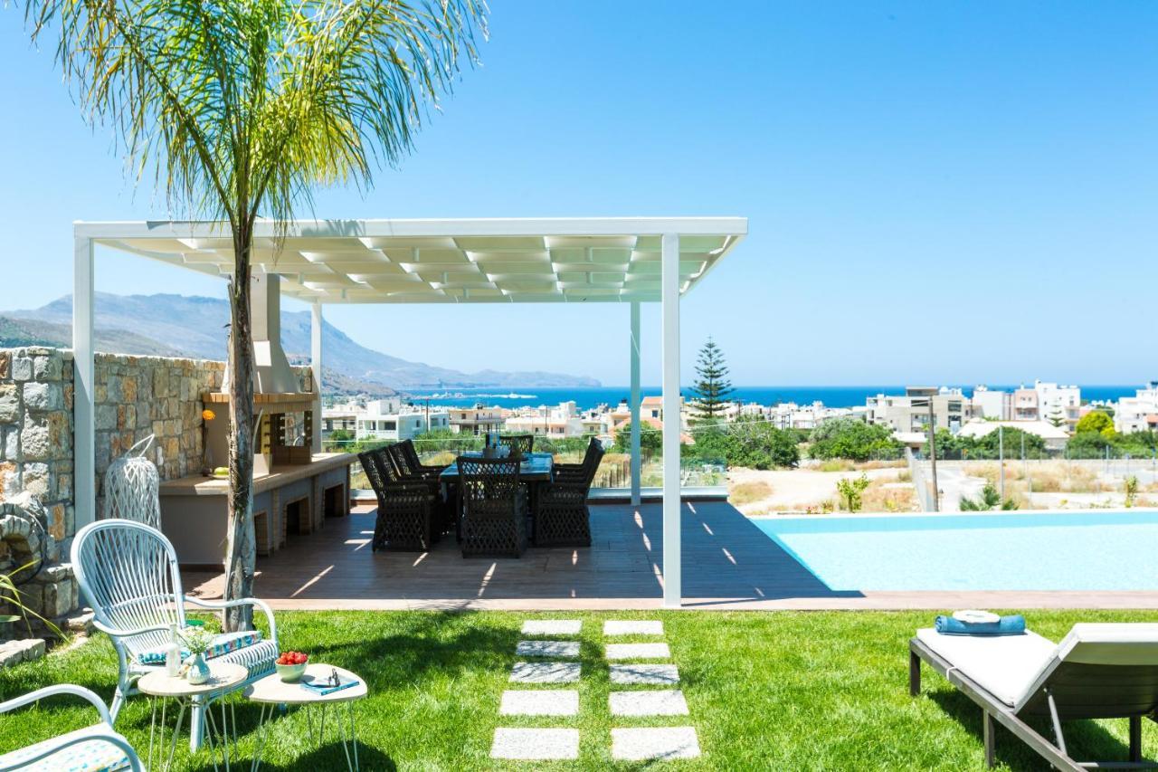 Villa Anemeli - Luxury Pool Villa With Gorgeous Seaview Kíssamos Exterior foto